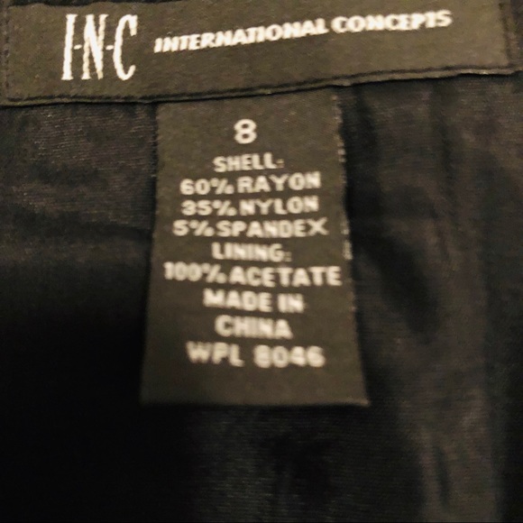 INC Black mini Skirt. SZ8. L17” - Picture 4 of 4